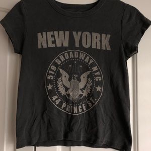 Brandy Melville John galt womens cropped baggy short sleeve